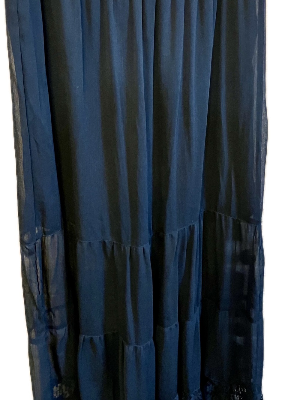 Women's Black Tiered Maxi Skirt - Classic